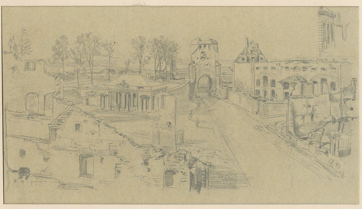 VUE DE STRASBOURG : PORTE NATIONALE ET FAUBOURG EN 1870_0